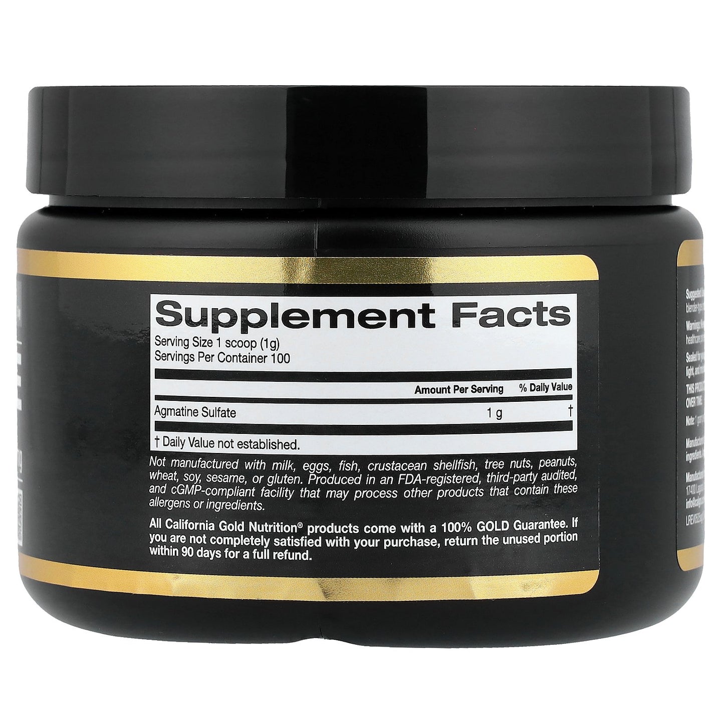 California Gold Nutrition, Sport, Agmatine Sulfate, Unflavored, 3.5 oz (100 g)