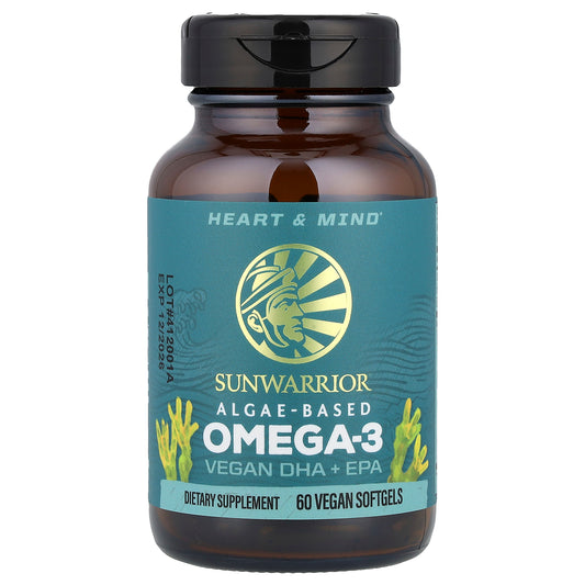 Sunwarrior, Algae-Based Omega-3, Vegan DHA + EPA, 60 Vegan Softgels