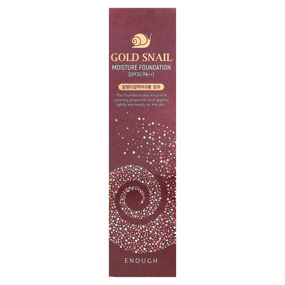 Enough, Gold Snail, Moisture Foundation, SPF 30 PA++, #21, 3.38 fl oz (100 ml)