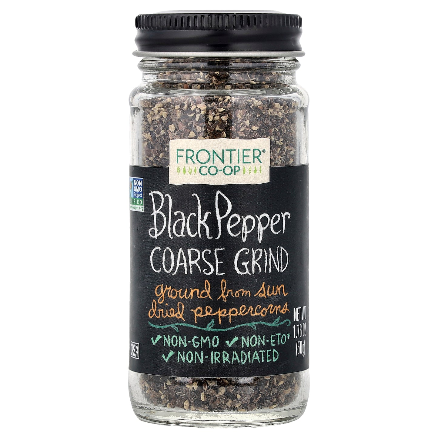 Frontier Co-op, Black Pepper, Coarse Grind, 1.76 oz (50 g)