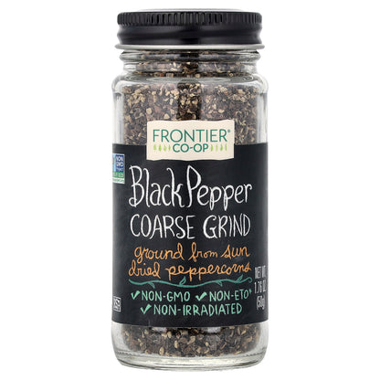 Frontier Co-op, Black Pepper, Coarse Grind, 1.76 oz (50 g)
