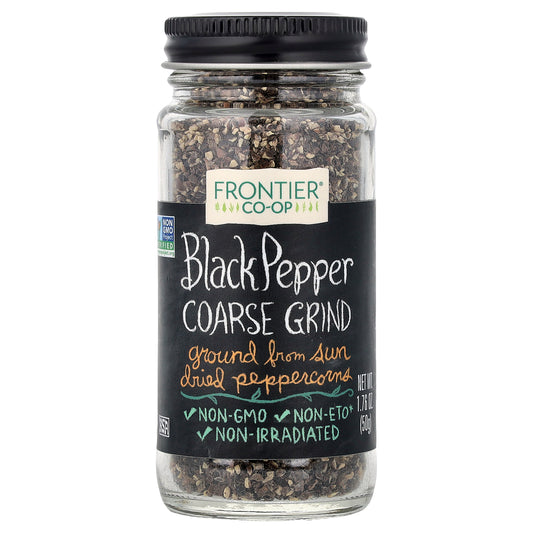 Frontier Co-op, Black Pepper, Coarse Grind, 1.76 oz (50 g)
