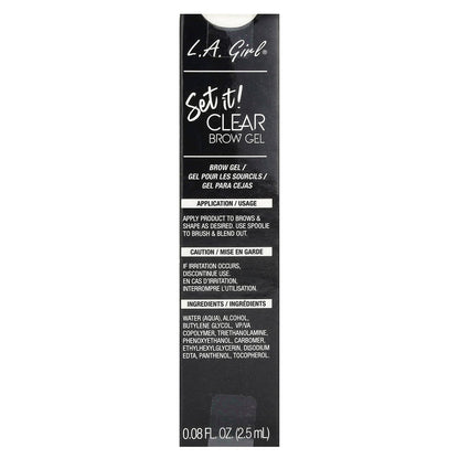 L.A. Girl, Set it! Clear Brow Gel, GBG390 Clear, 0.08 fl oz (2.5 ml)