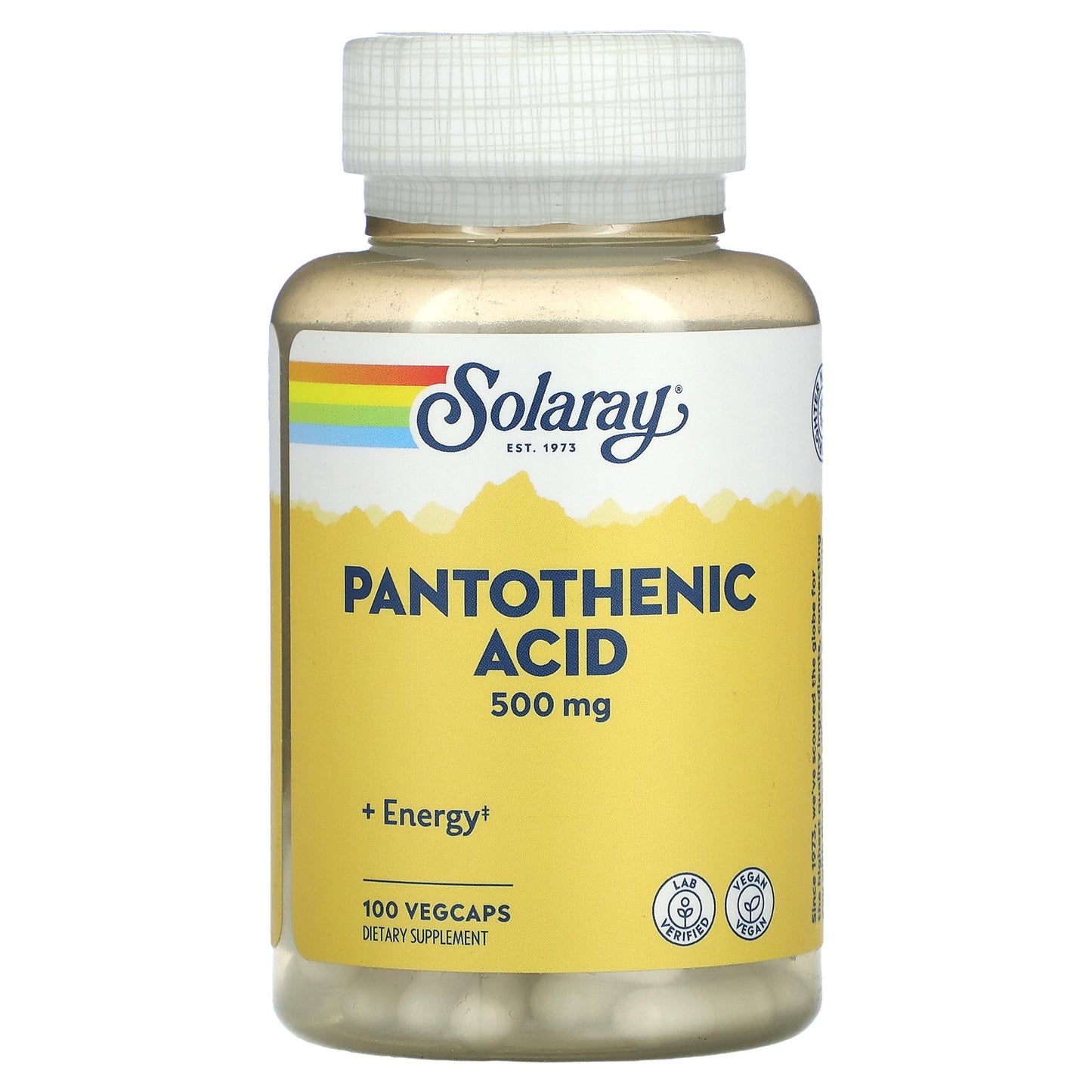 Solaray, Pantothenic Acid, 500 mg, 100 VegCaps