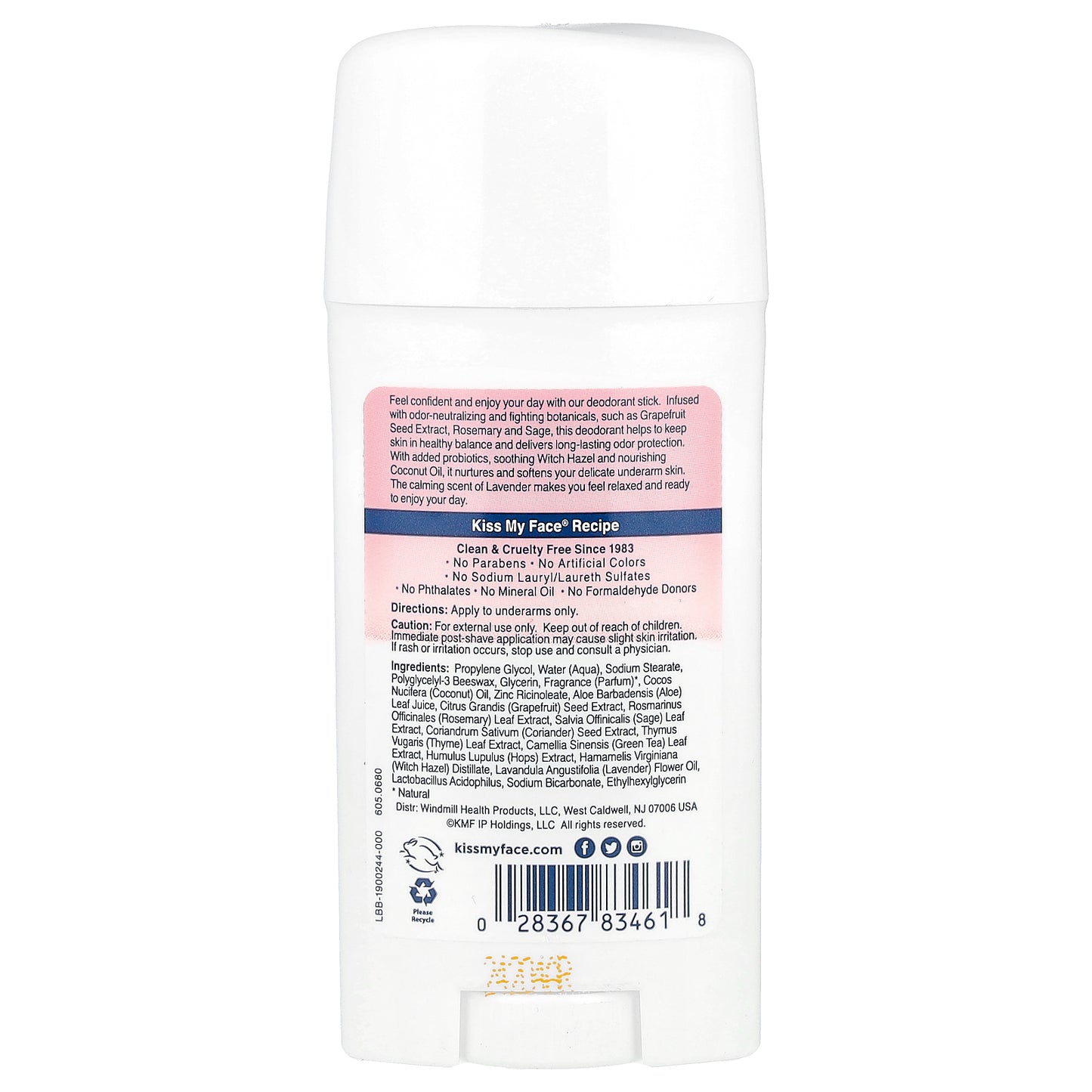 Kiss My Face, Active Life®, Stick Deodorant, Lavender, 2.48 oz (70 g)