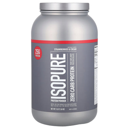 Isopure, Zero Carb, Protein Powder, Strawberries & Cream, 3 lb (1.36 kg)