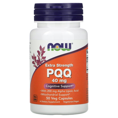 NOW Foods, Extra Strength PQQ, 40 mg, 50 Veg Capsules