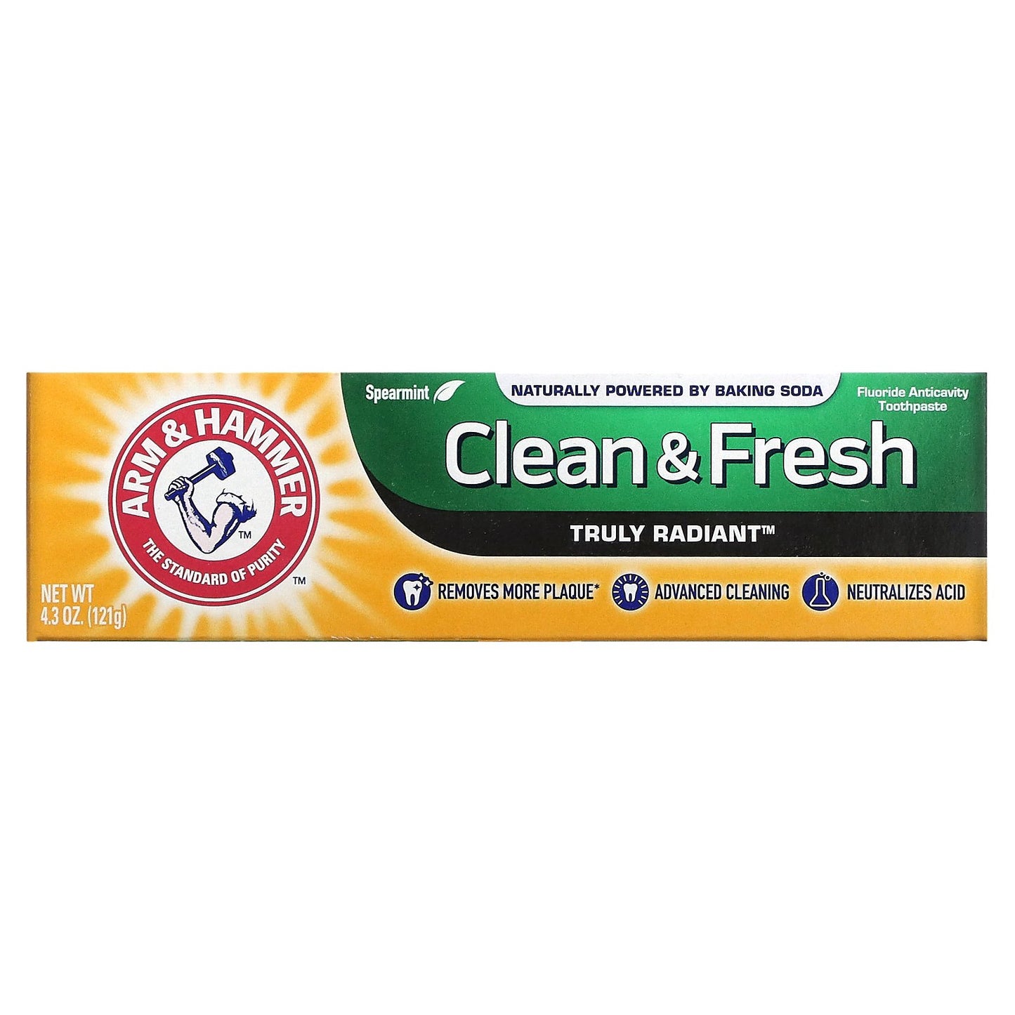 Arm & Hammer, Truly Radiant, Clean & Fresh Toothpaste, Spearmint, 4.3 oz (121 g)