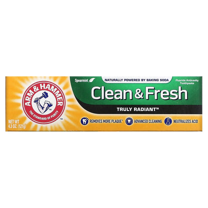 Arm & Hammer, Truly Radiant, Clean & Fresh Toothpaste, Spearmint, 4.3 oz (121 g)