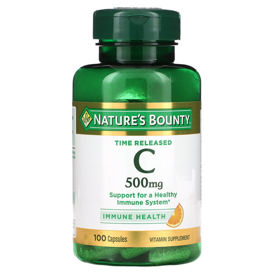 Nature's Bounty, Time Released Vitamin C, 500 mg, 100 Capsules