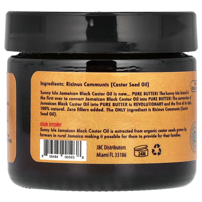 Sunny Isle, Jamaican Black Castor Oil, Pure Butter, 2 fl oz