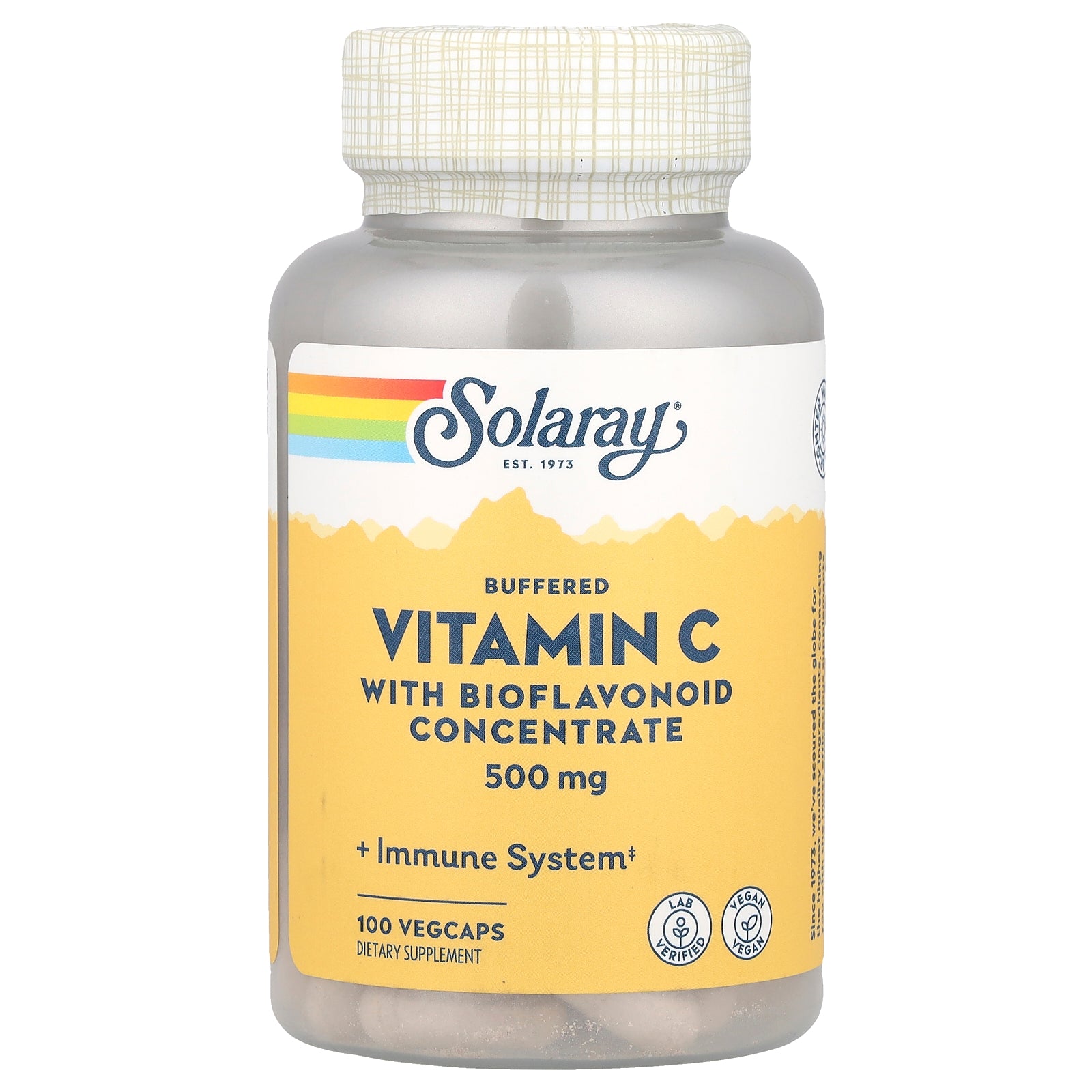 Solaray, Buffered Vitamin C with Bioflavonoid Concentrate, 500 mg, 100 VegCaps