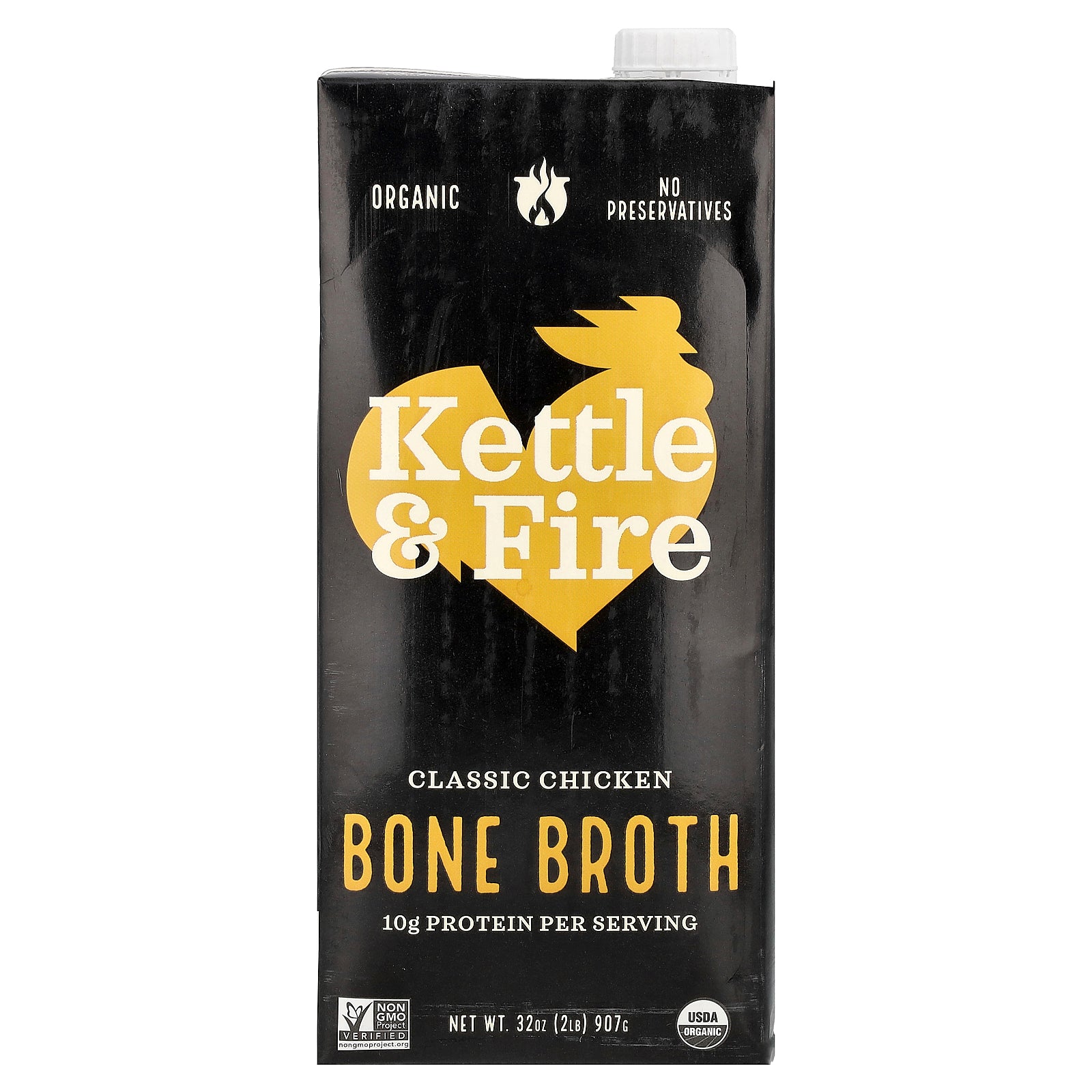 Kettle & Fire, Bone Broth, Classic Chicken, 32 oz (907 g)
