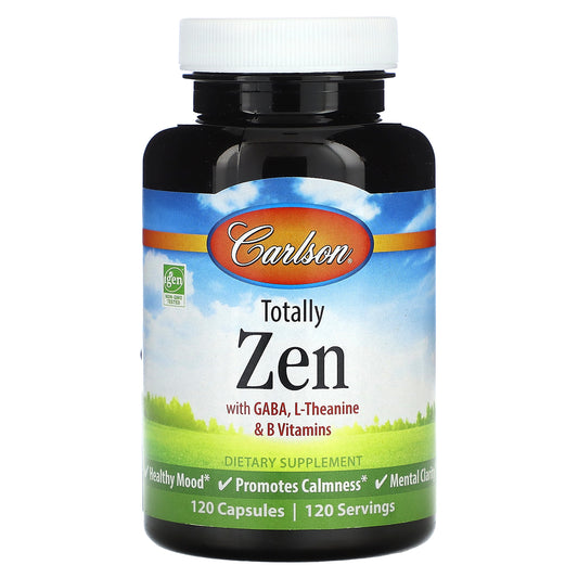 Carlson, Totally Zen with GABA, L-Theanine & B Vitamins, 120 Capsules