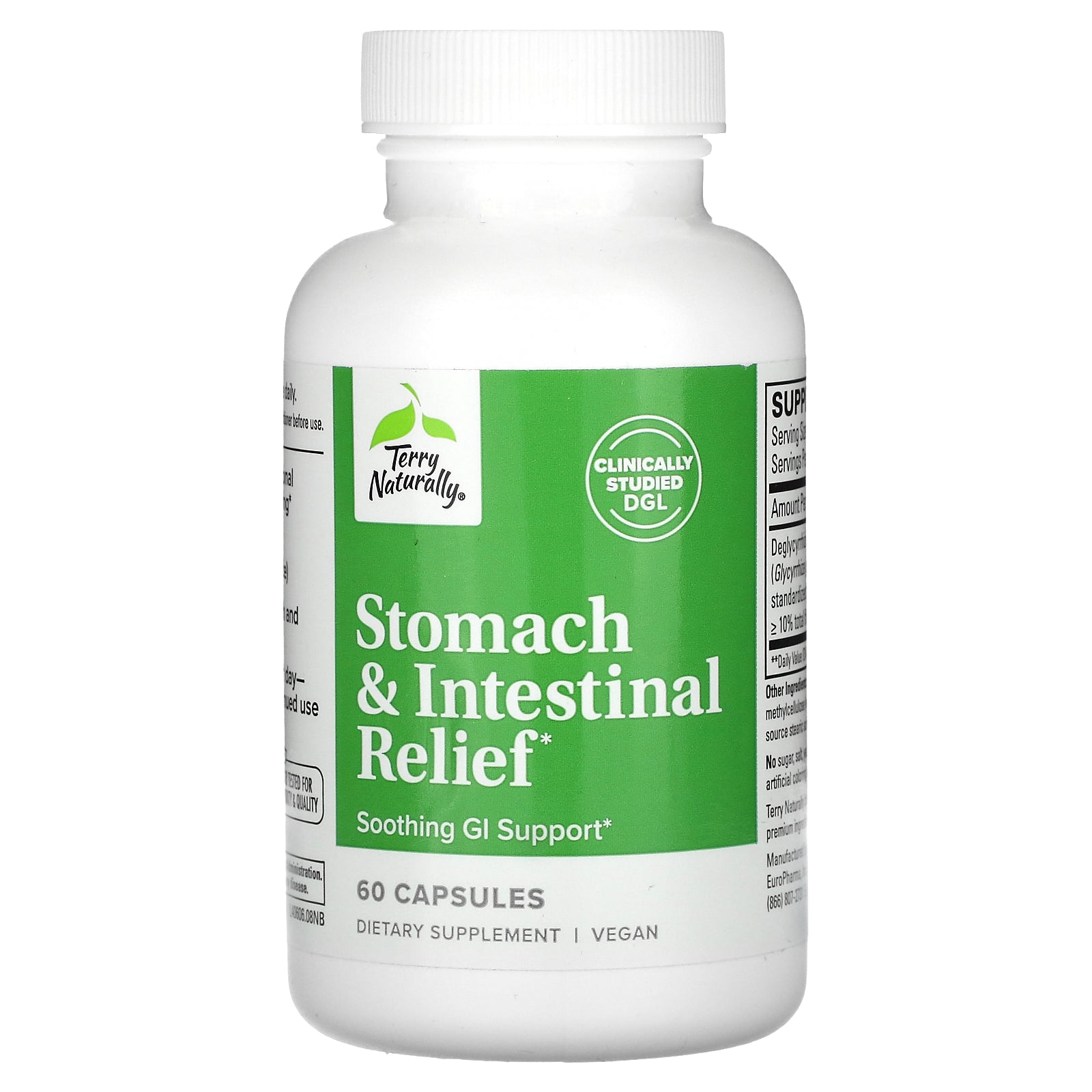 Terry Naturally, Stomach & Intestinal Relief, 60 Capsules (75 mg per Capsule)