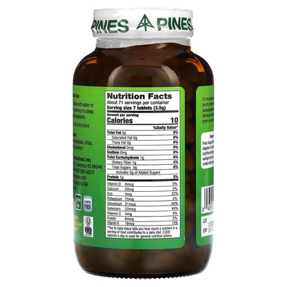 Pines International, Wheat Grass, 500 mg, 500 Tablets