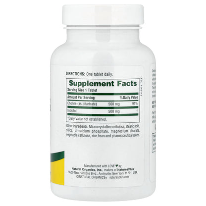 NaturesPlus, Choline & Inositol, 60 Tablets