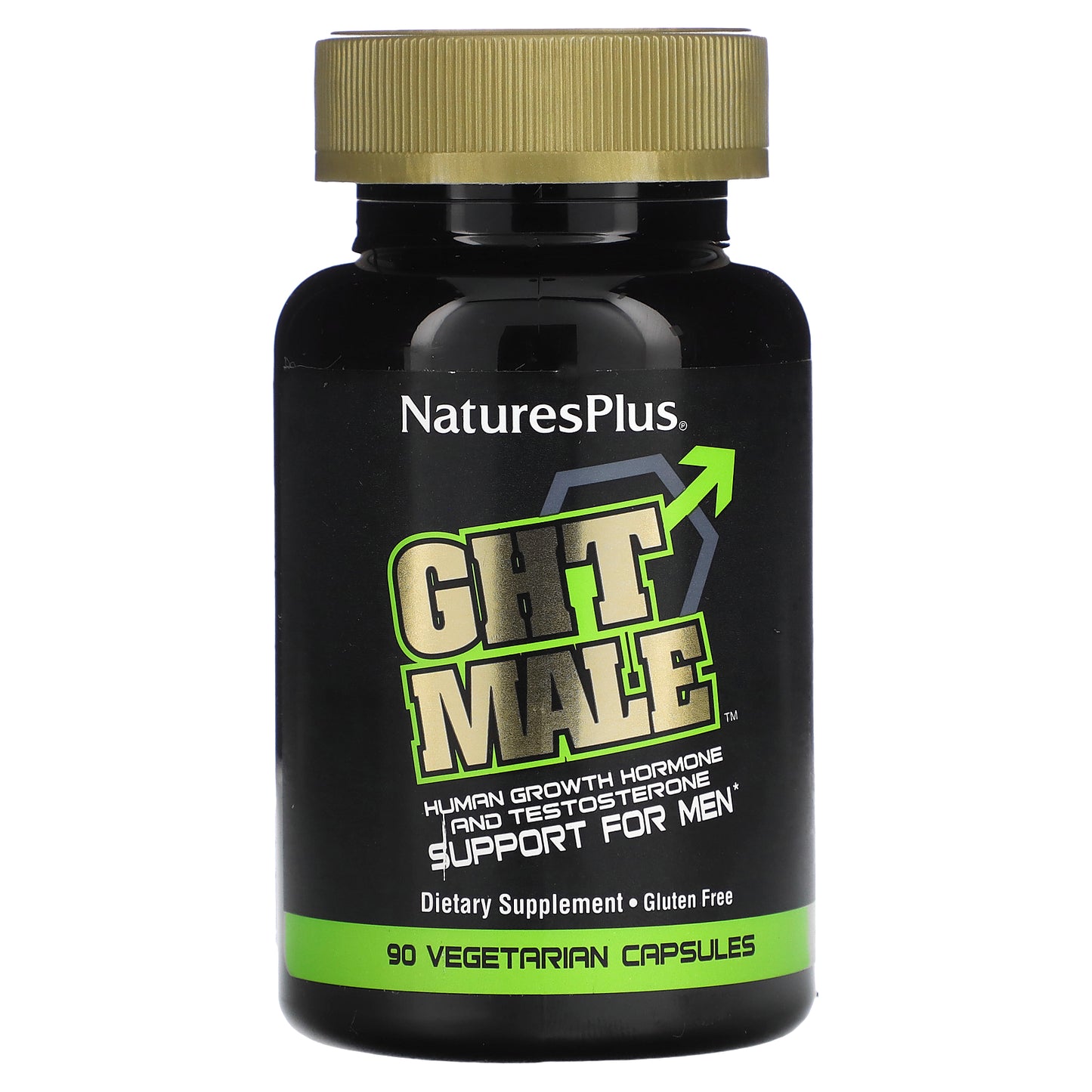 NaturesPlus, GHT Male, Human Growth Hormone And Testosterone Support For Men, 90 Vegetarian Capsules