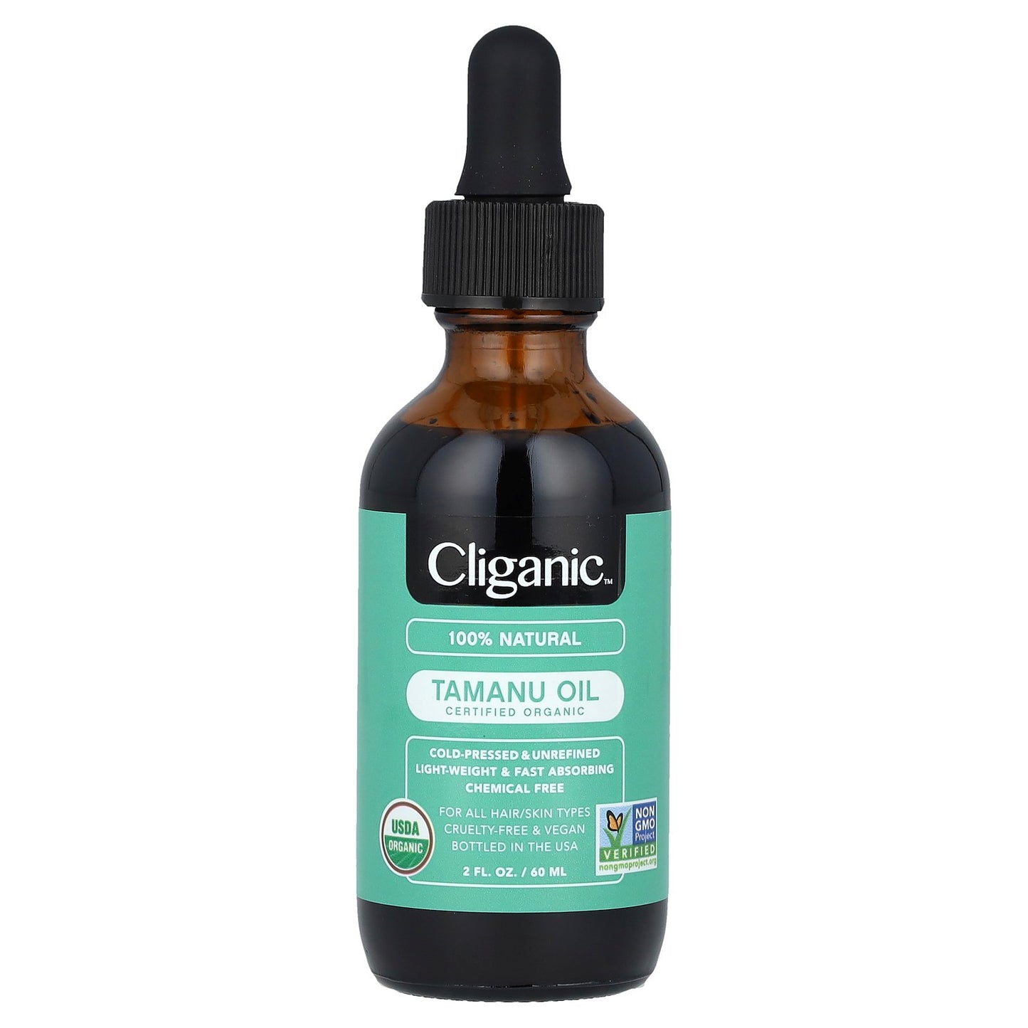 Cliganic, 100% Pure & Natural, Organic Tamanu Oil, 2 fl oz (60 ml)