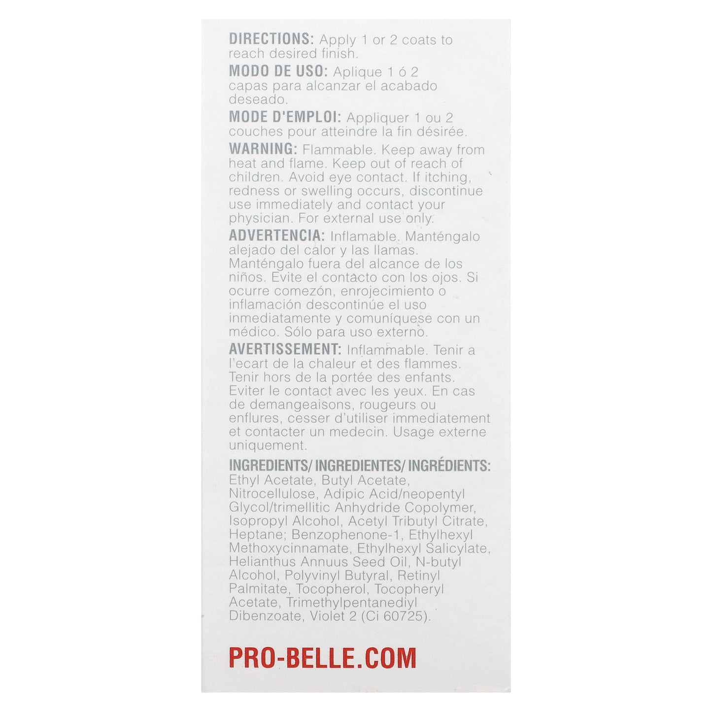 Probelle, Top Coat Sealer, 0.5 fl oz (15 ml)