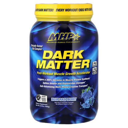 MHP, DARK MATTER®, Post-Workout Muscle Growth Accelerator, Blue Raspberry, 3.44 lbs (1,560 g)