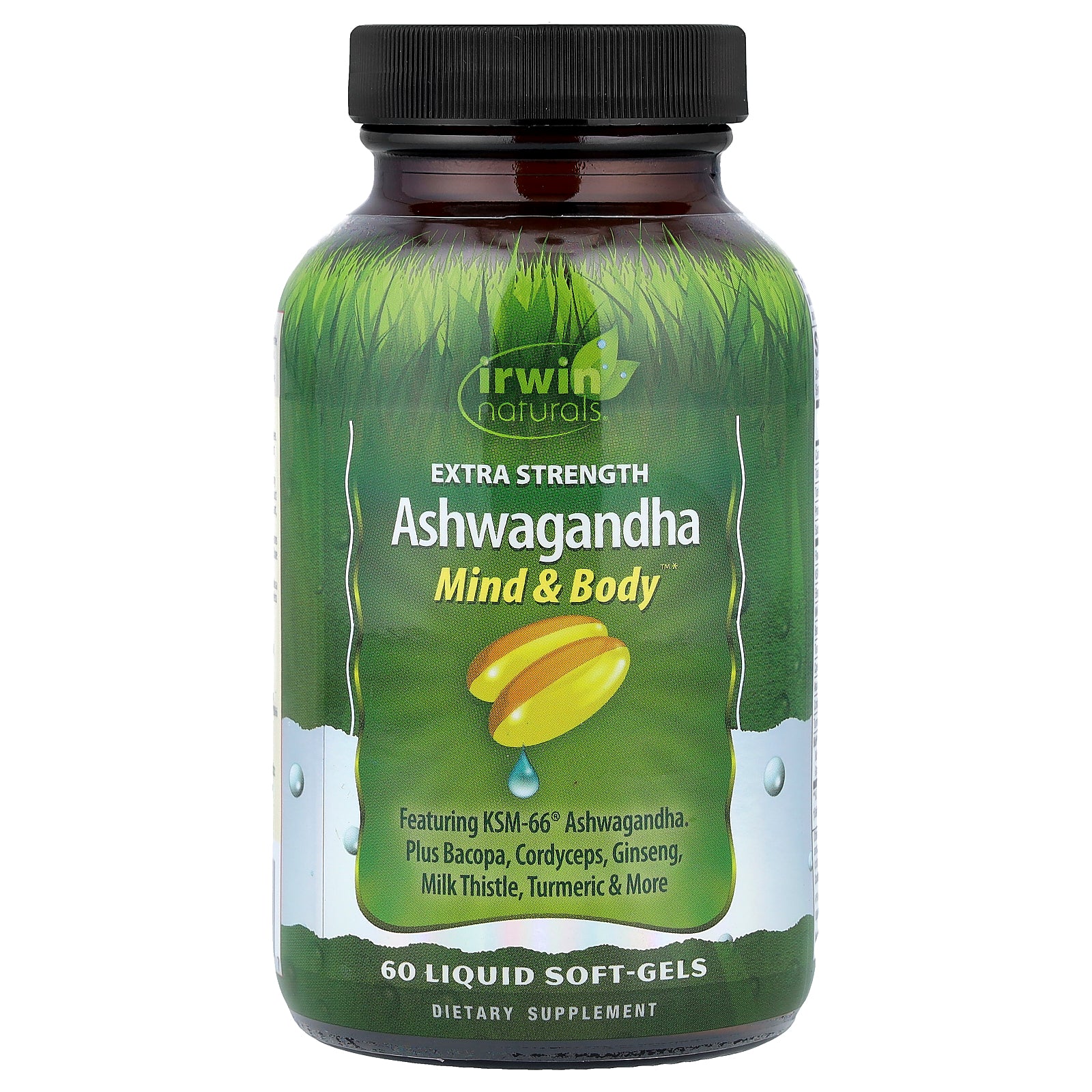 Irwin Naturals, Ashwagandha, 60 Liquid Soft-Gels