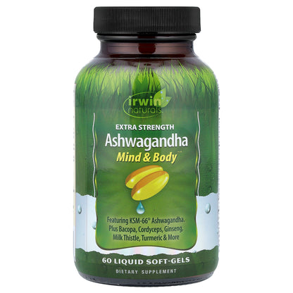Irwin Naturals, Ashwagandha, 60 Liquid Soft-Gels