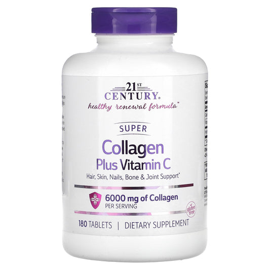 21st Century, Super Collagen Plus Vitamin C, 180 Tablets