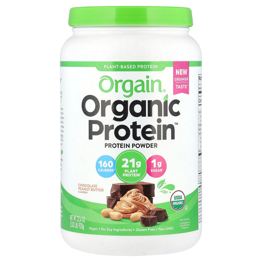 Orgain, Organic Protein™ Powder, Plant Based, Chocolate Peanut Butter, 2.03 lb (920 g)