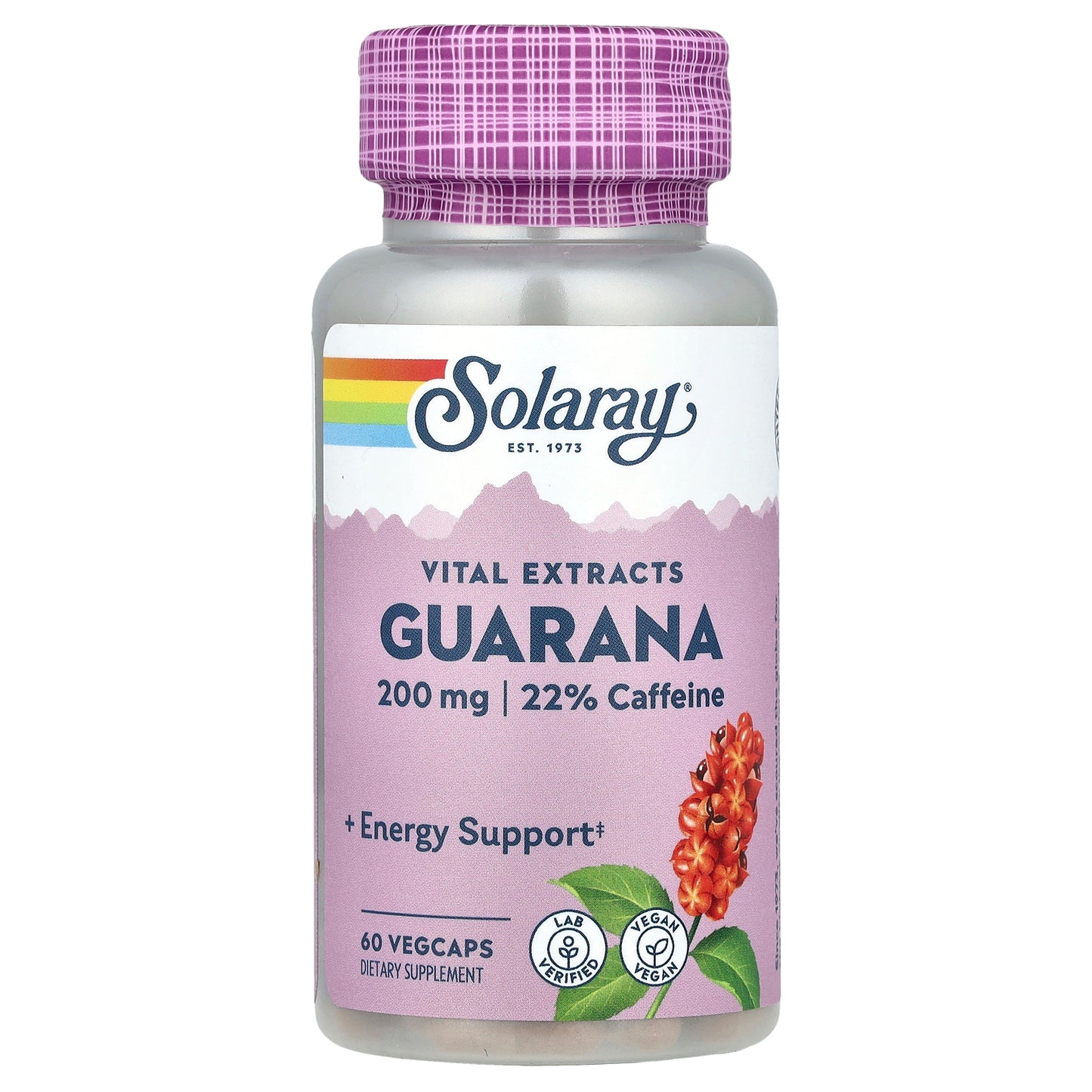 Solaray, Vital Extracts, Guarana, 60 Vegcaps