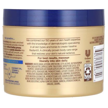 Vaseline, RadiantX, Deep Nourishment Body Cream, 10 oz (283 g)