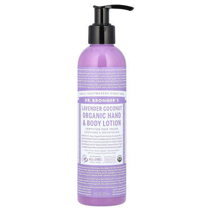 Dr. Bronner's, Organic Hand & Body Lotion, Lavender Coconut, 8 fl oz (237 ml)
