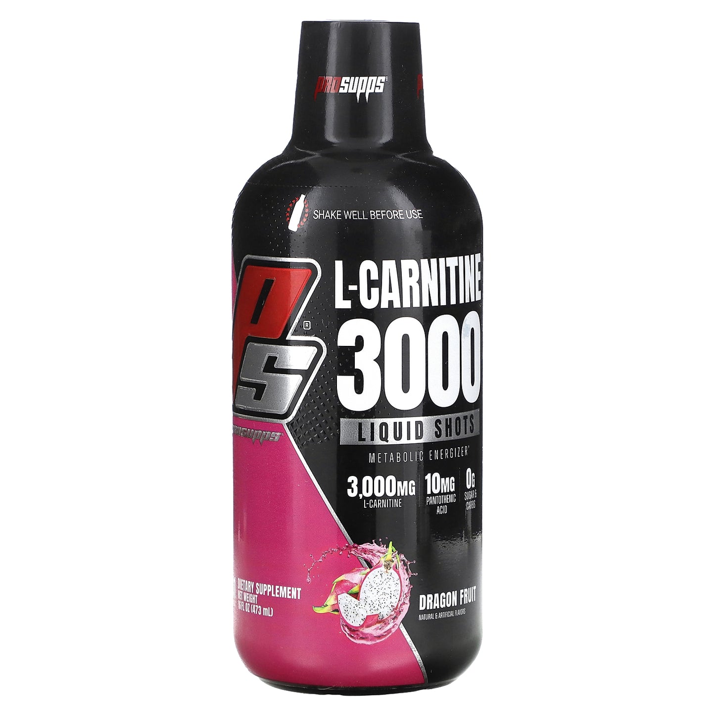 ProSupps, L-Carnitine 3000, Liquid Shots, Dragon Fruit, 16 fl oz (473 ml)