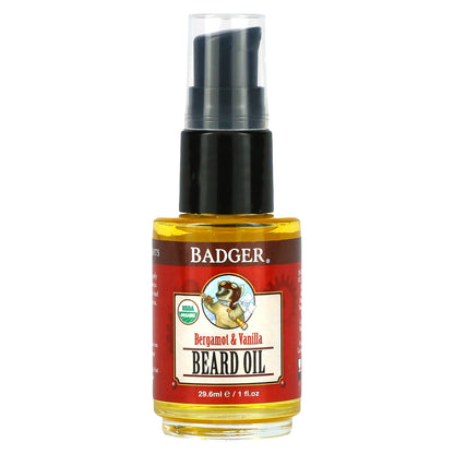 Badger, Navigator Class, Beard Oil, Bergamot & Vanilla, 1 fl oz (29.6 ml)