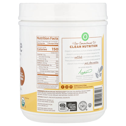 Orgain, Simple, Plant Protein Powder, Peanut Butter, 20 oz (567 g)