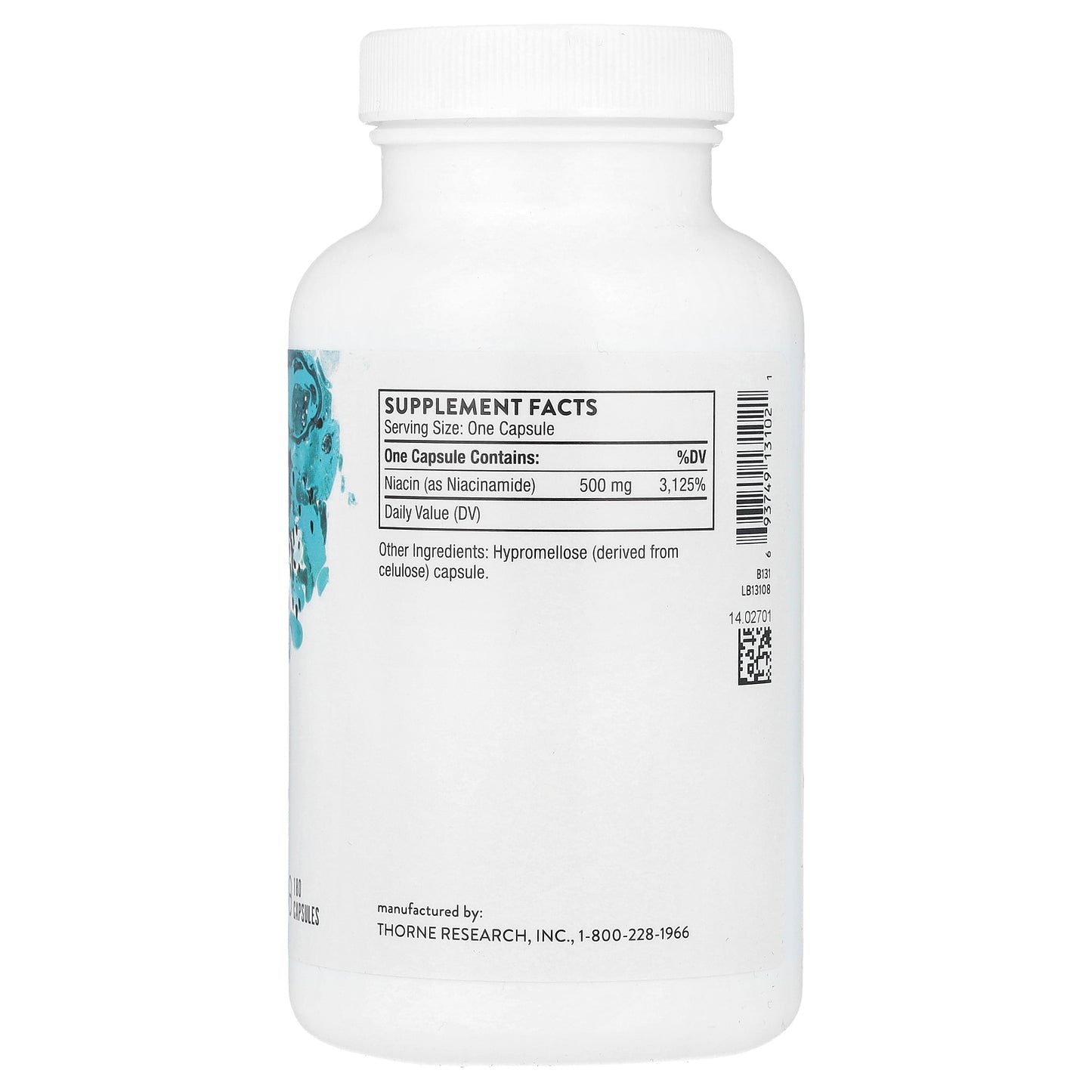 Thorne, Niacinamide, 180 Capsules (500 mg per Capsule)