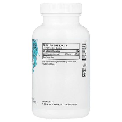 Thorne, Niacinamide, 180 Capsules (500 mg per Capsule)