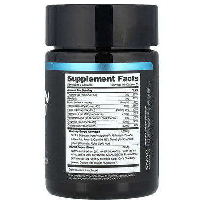 Snap Supplements, Brain Food, 60 Capsules