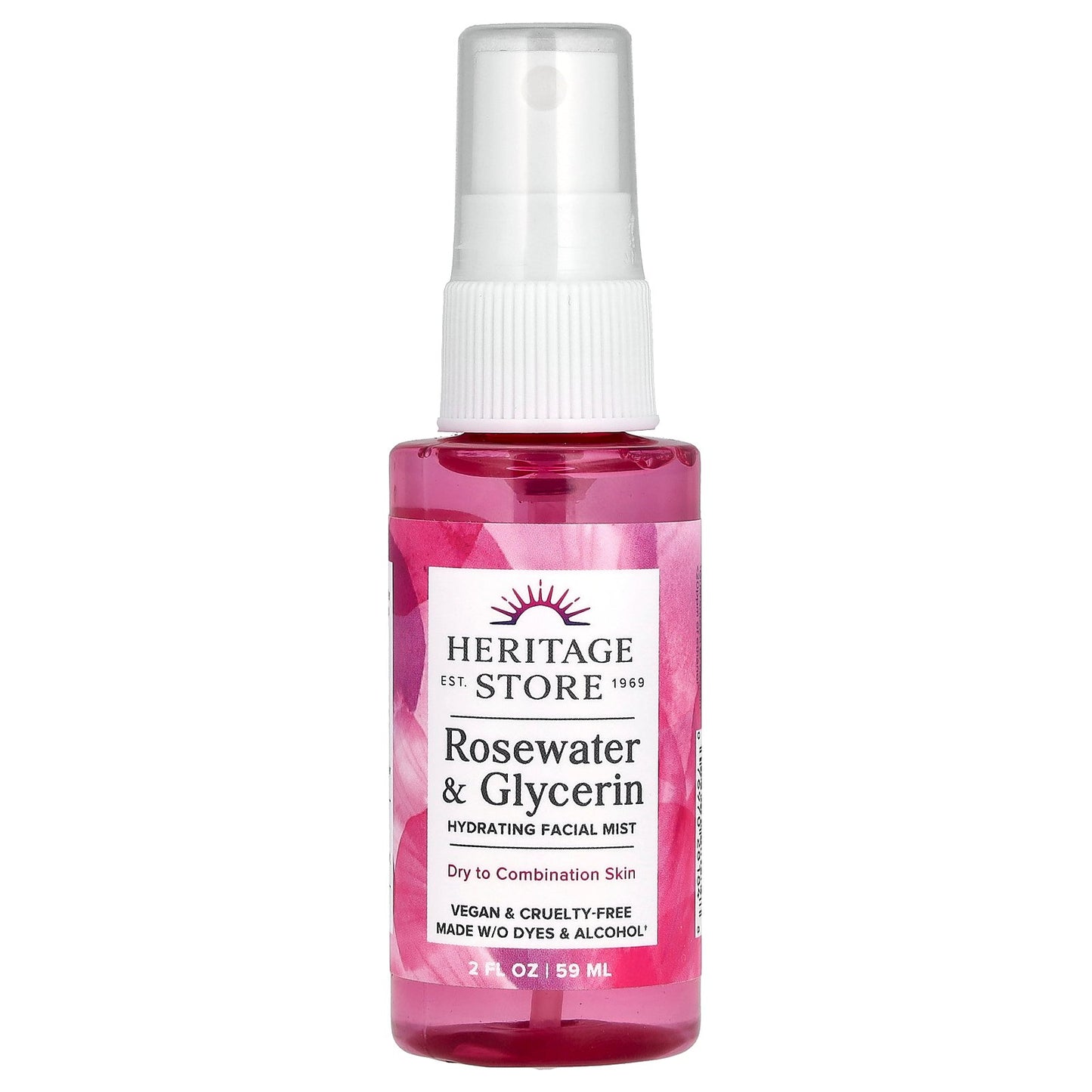 Heritage Store, Rosewater & Glycerin, Hydrating Facial Mist, 2 fl oz (59 ml)