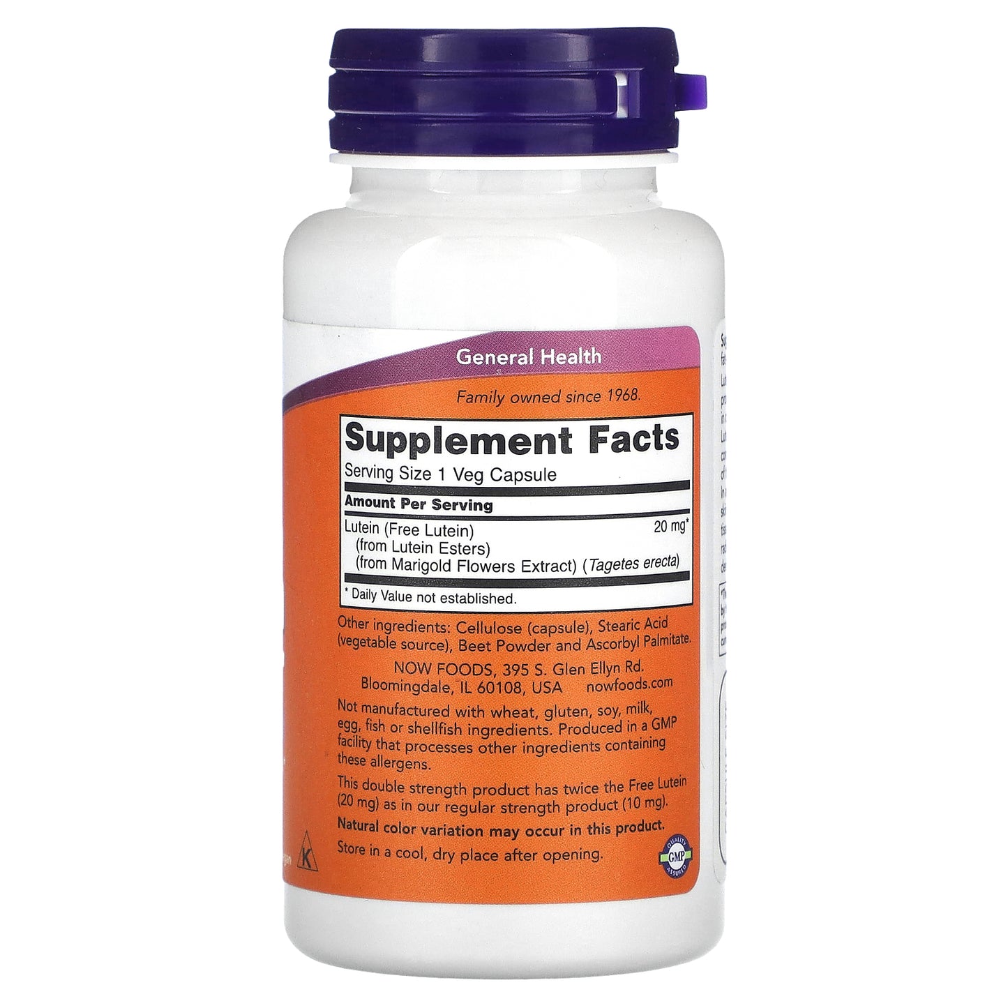 NOW Foods, Lutein, 20 mg, 90 Veg Capsules