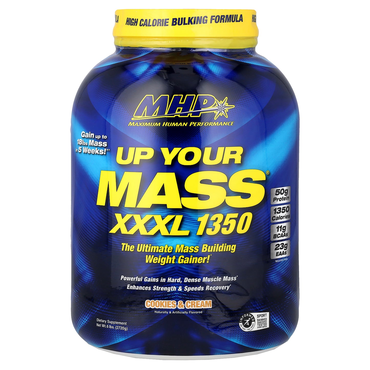 MHP, Up Your Mass® XXXL 1350, Cookies & Cream, 6 lbs (2,720 g)