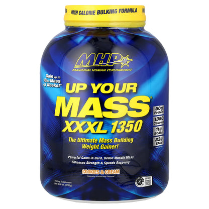 MHP, Up Your Mass® XXXL 1350, Cookies & Cream, 6 lbs (2,720 g)