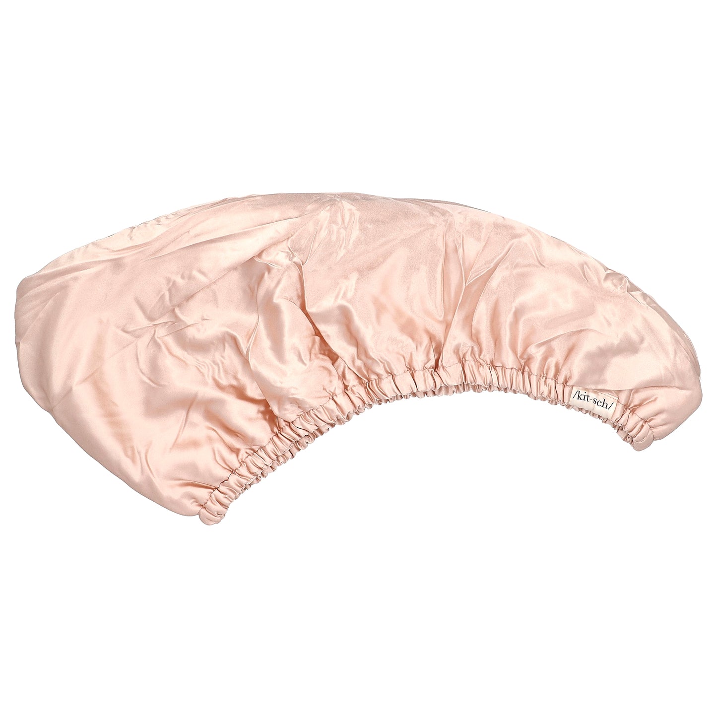 Kitsch, Satin-Wrapped Microfiber Hair Towel Turban, Blush, 1 Towel