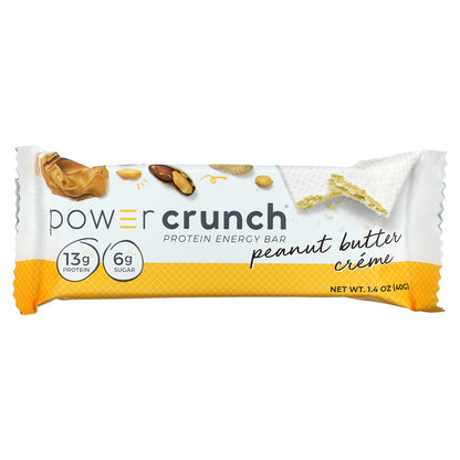 BNRG, Power Crunch Protein Energy Bar, Peanut Butter Creme, 12 Bars, 1.4 oz (40 g) Each