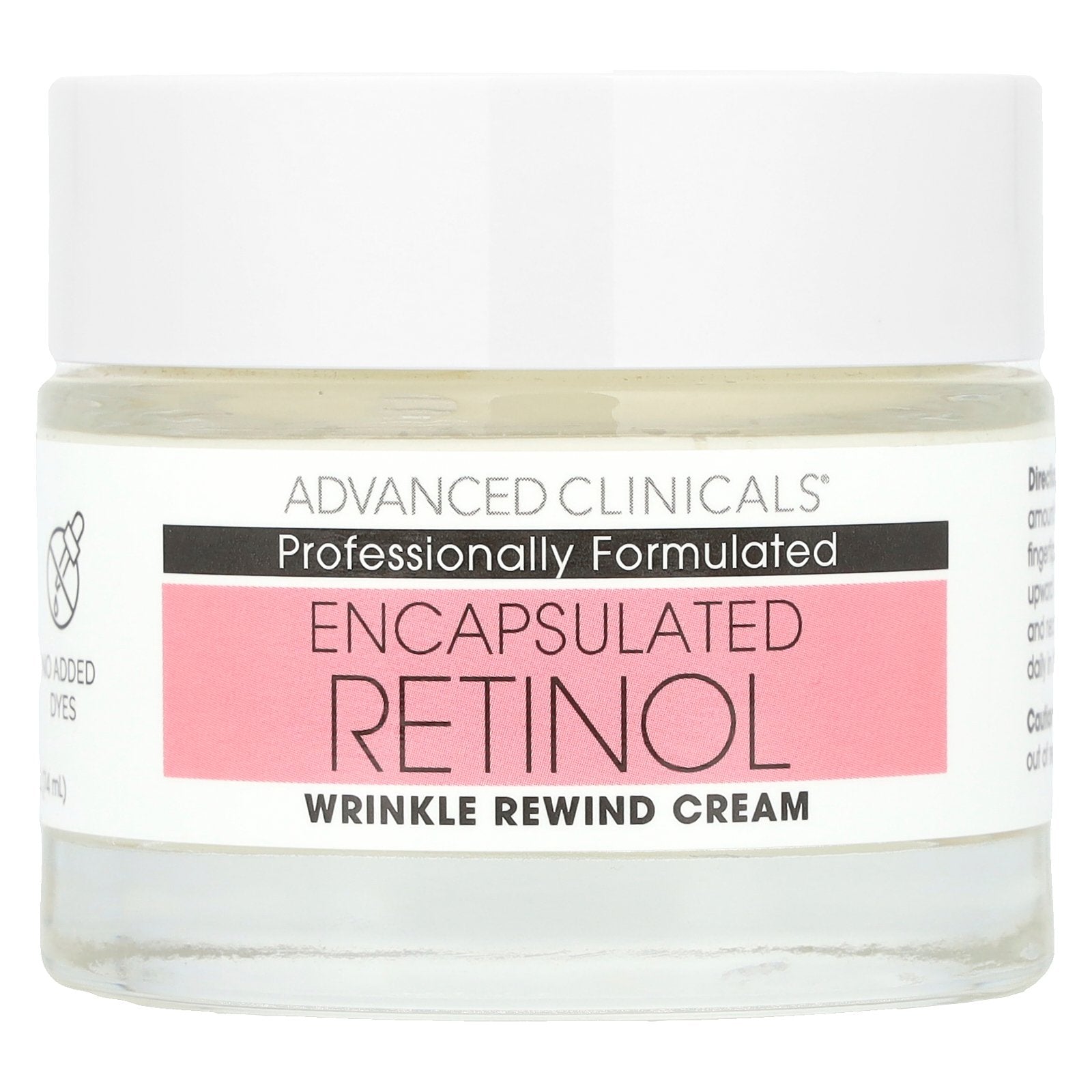 Advanced Clinicals, Encapsulated Retinol, Wrinkle Rewind Cream, 2.5 fl oz (74 ml)