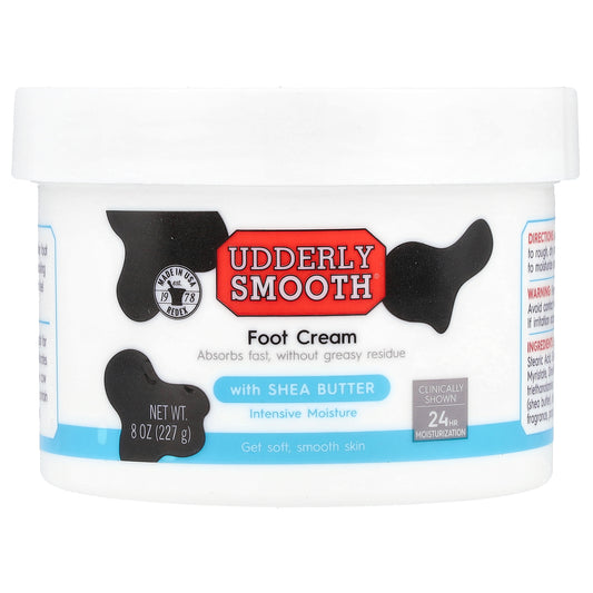 Udderly Smooth, Foot Cream With Shea Butter, 8 oz (227 g)