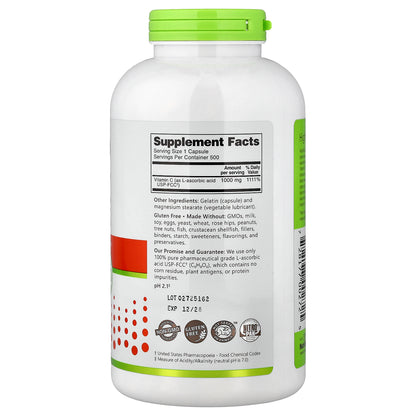 NutriBiotic, Immunity, Vitamin C, 1,000 mg, 500 Capsules