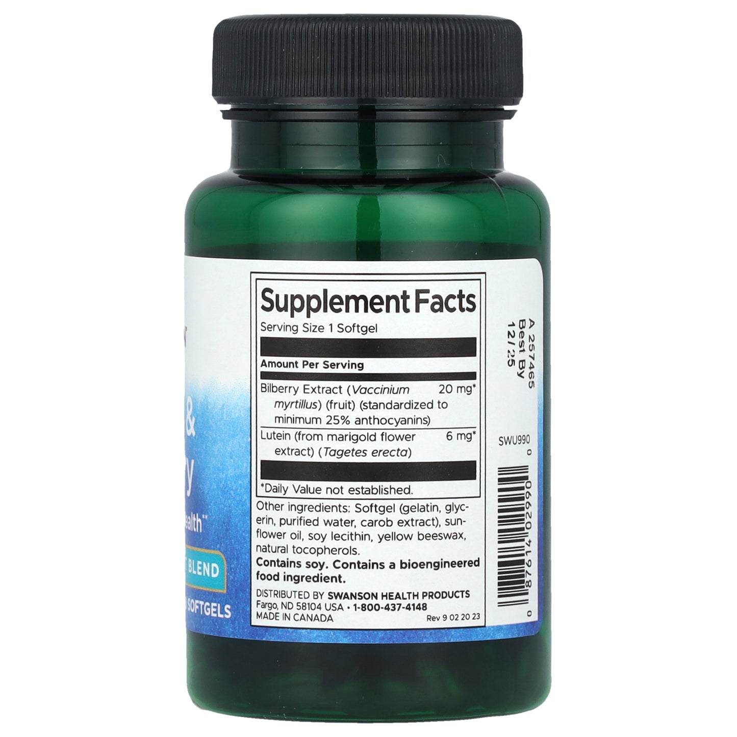 Swanson, Lutein & Bilberry, 120 Softgels