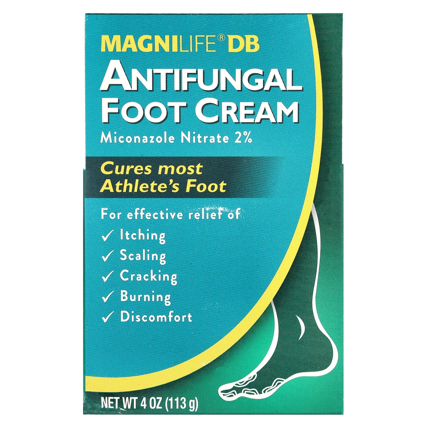 MagniLife, Antifungal Foot Cream, Miconazole Nitrate 2%, 4 oz (113 g)