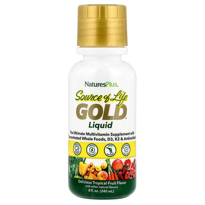 NaturesPlus, Source of Life, Gold® Liquid, Tropical Fruit, 8 fl oz (240 ml)